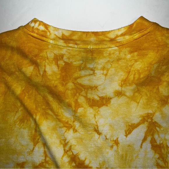 Vans Women’s Yellow Tie-Dye Cropped Long Sleeve Shirt Sz S - Picture 8 of 10